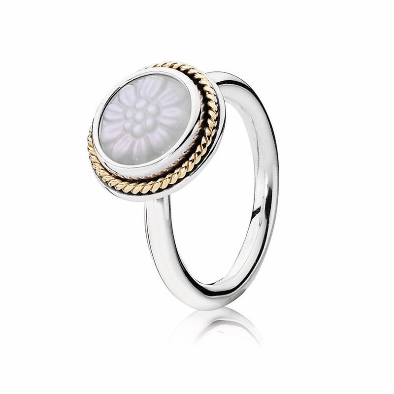 Pandora Daisy Signet Stackable Ring NZ, Mother Of Pearl (031627-HVY)